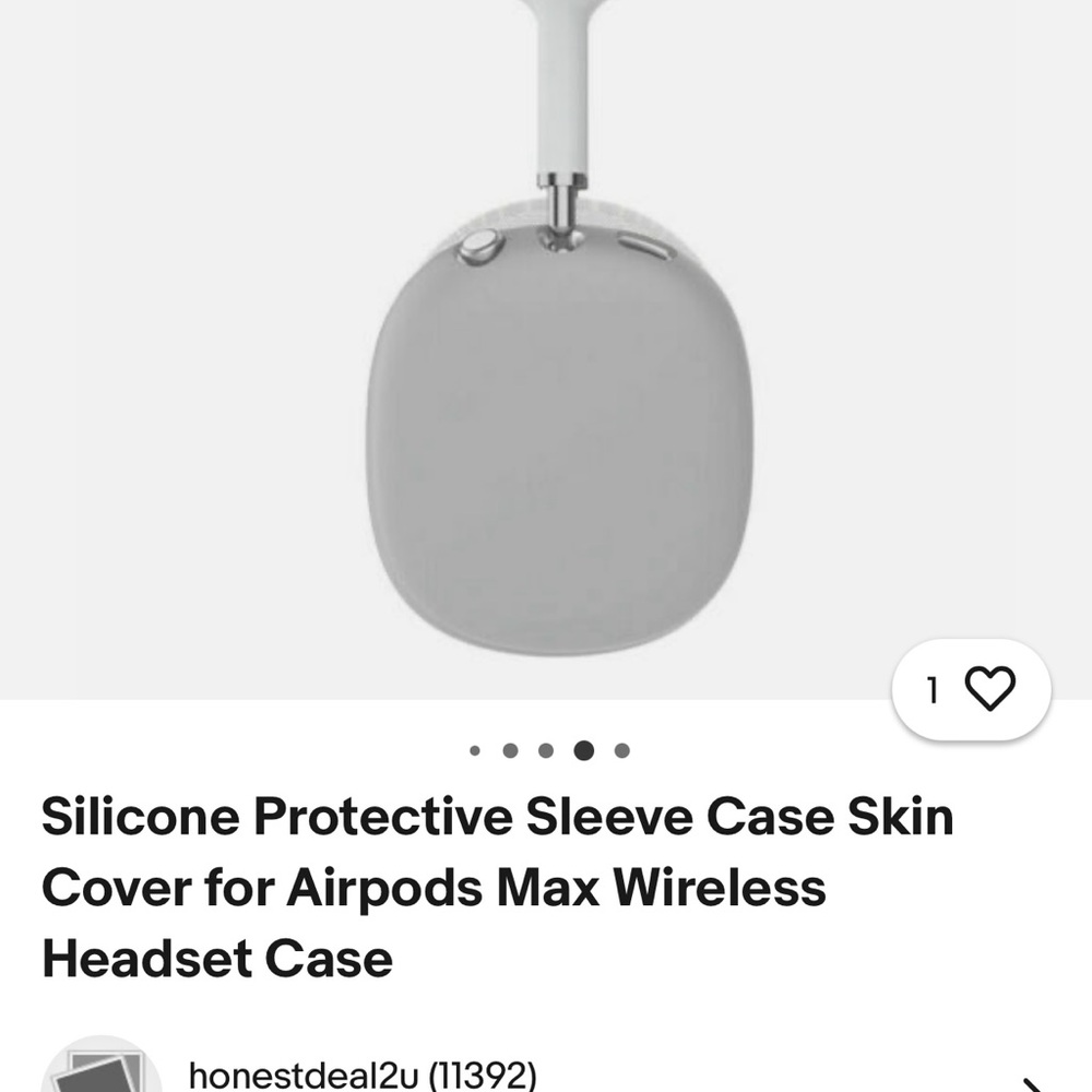 Silicone Protective Sleeve for AirPods Max - Gray